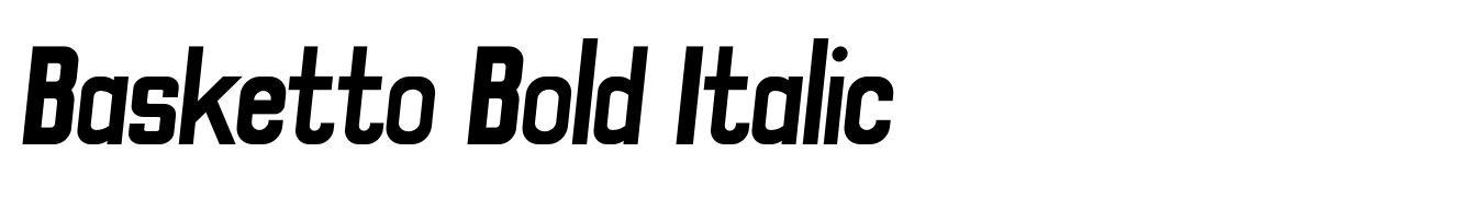Basketto Bold Italic